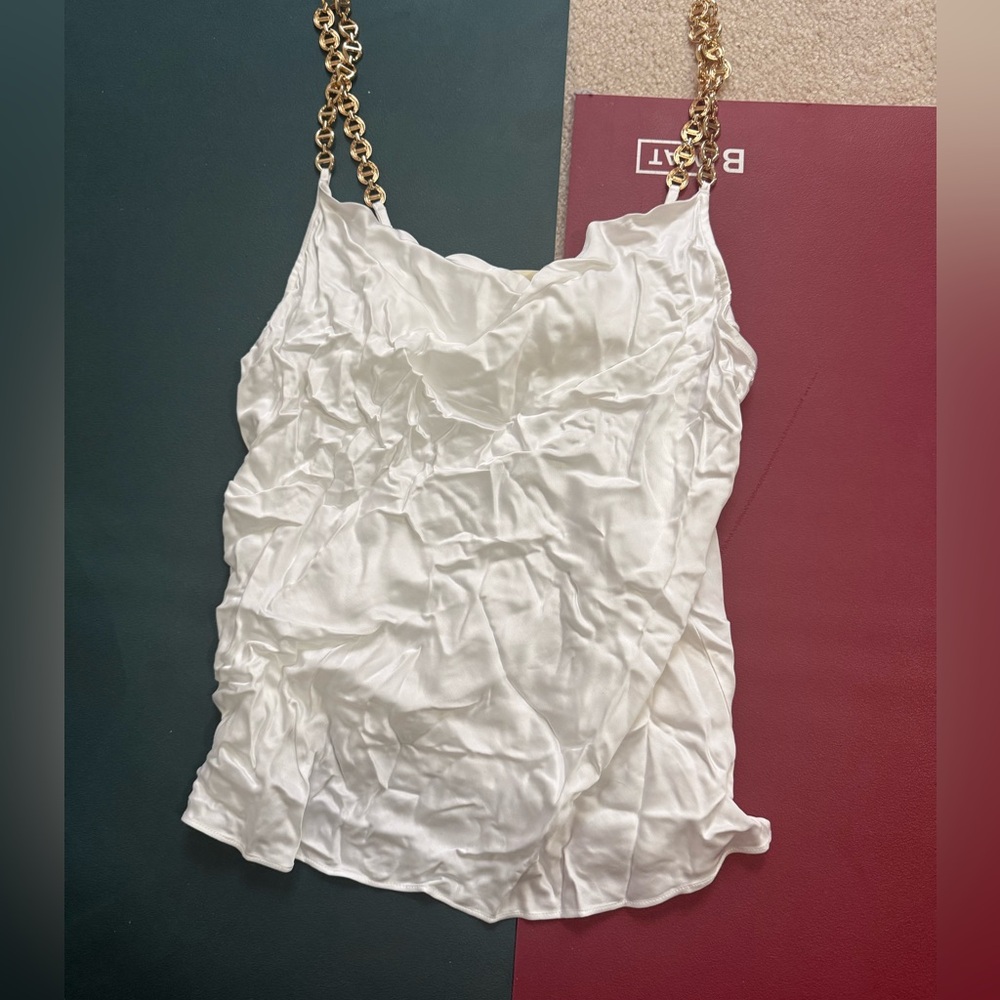 NWT New with tags L’Agence Jasmina Chain Top Size M Medium White